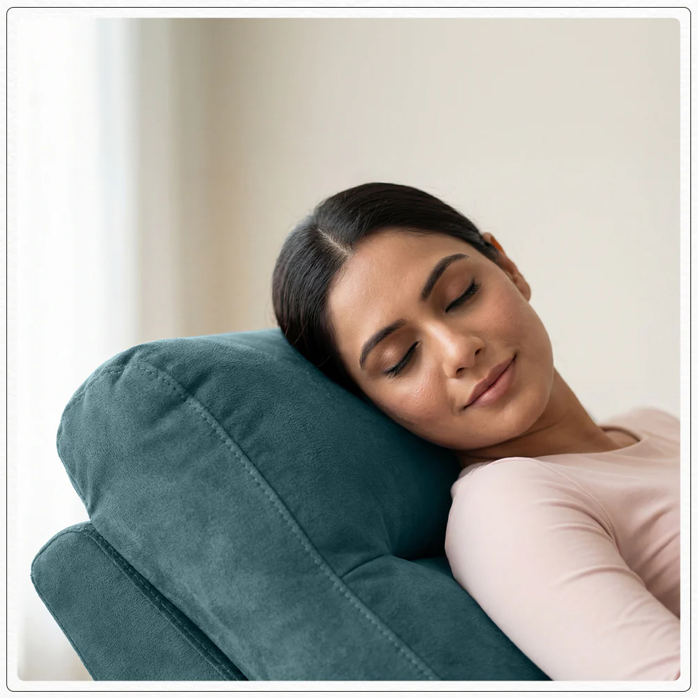 Verve mov.E Blue Fabric 1 Seater Sofa - Image 7