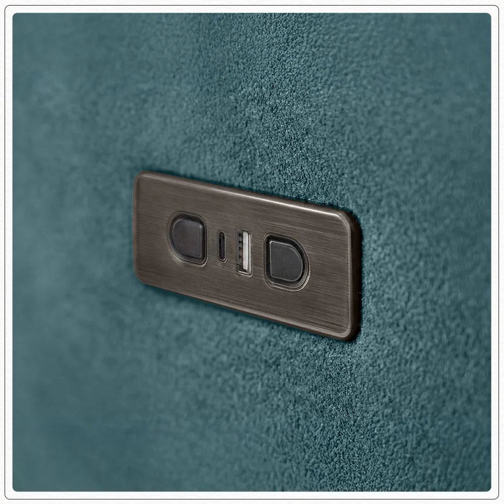 Verve mov.E Blue Fabric 1 Seater Sofa - Image 8