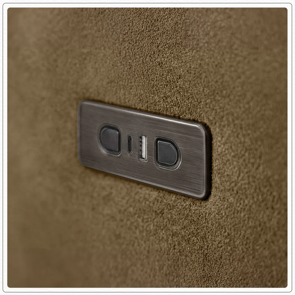 Verve mov.E Brown Fabric 1 Seater Sofa - Image 8