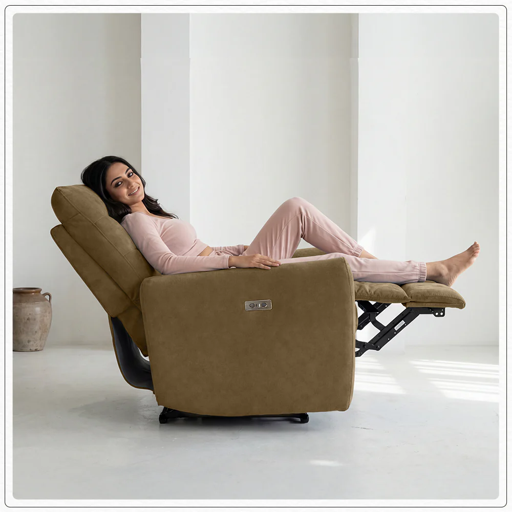 Verve mov.E Brown Fabric 2 Seater Sofa - Image 3