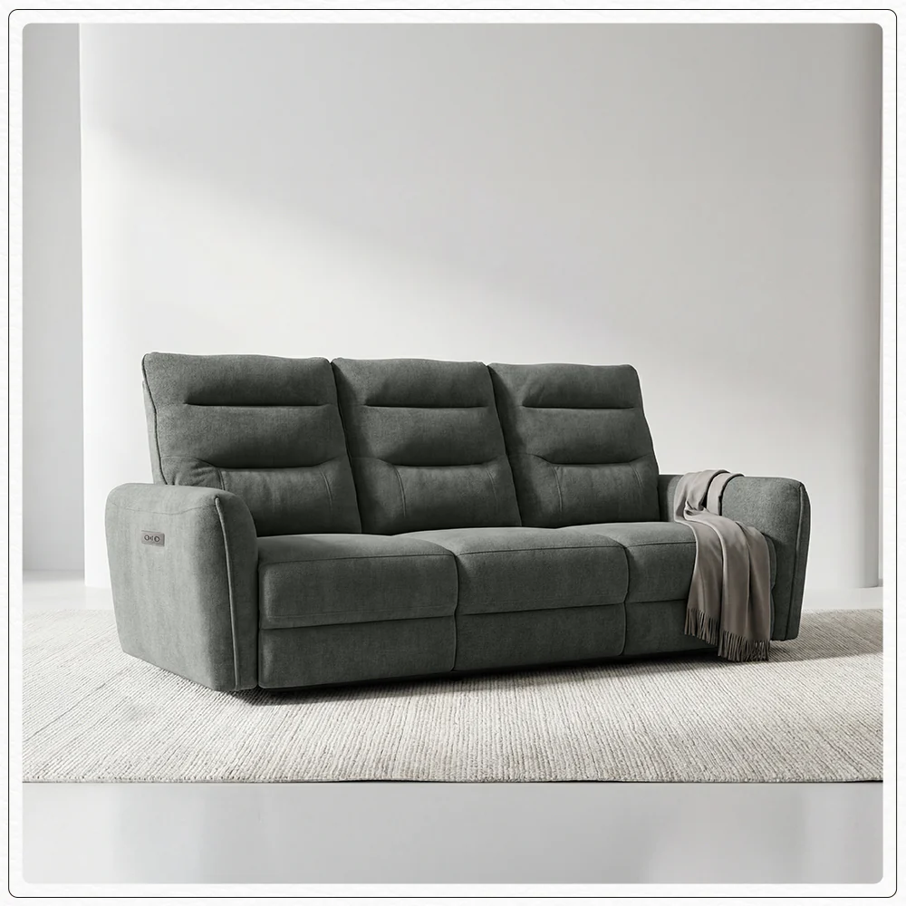 Verve mov.E Grey Fabric 3 Seater Sofa - Image 3