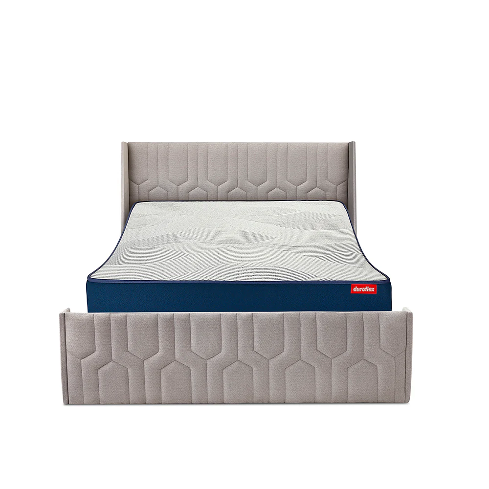 Wave Plus Adjustable Bed + Tranquil Upholstered Bed (Beige)+ Quboid Mattress 8" - Image 3