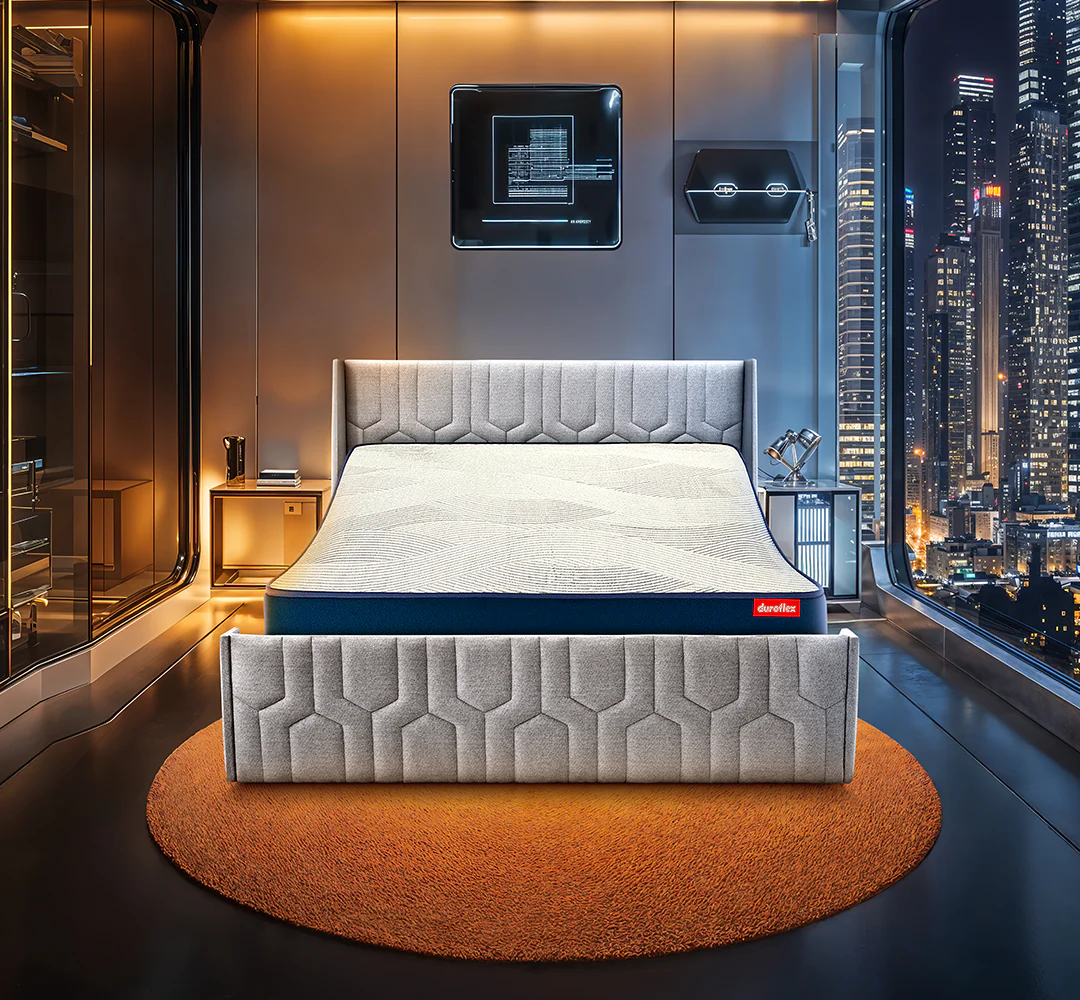 Wave Plus Adjustable Bed + Tranquil Upholstered Bed (Beige)+ Quboid Mattress 8" - Image 7
