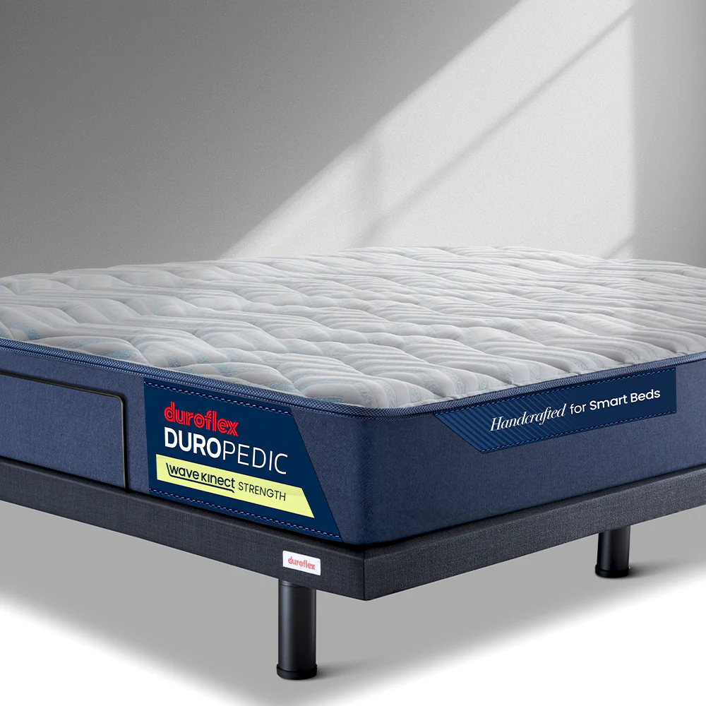 Wave Plus Adjustable Bed Tranquil Upholstered Bed (Brown)+ Wave Kinect Strength Mattress 8"(20.3cm) - Image 7