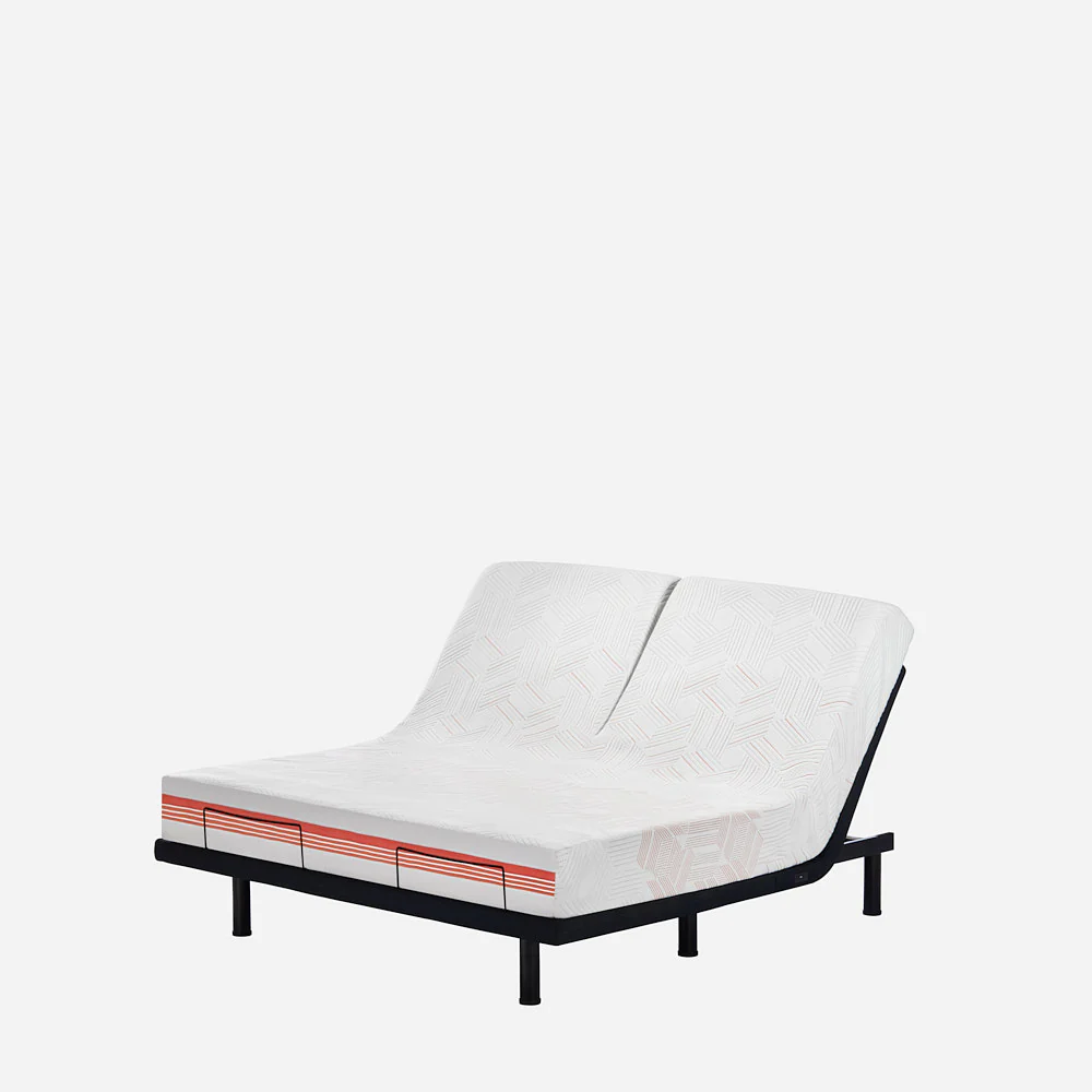 Wave Twin Adjustable Bed with Split Quboid mattress Individual Headside Control & 2 Fitted Bedsheets - Image 7