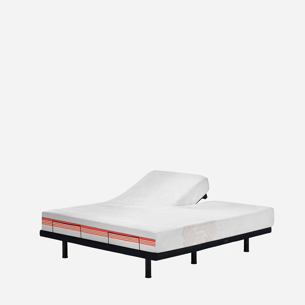 Wave Twin Adjustable Bed with Split Quboid mattress Individual Headside Control & 2 Fitted Bedsheets - Image 8
