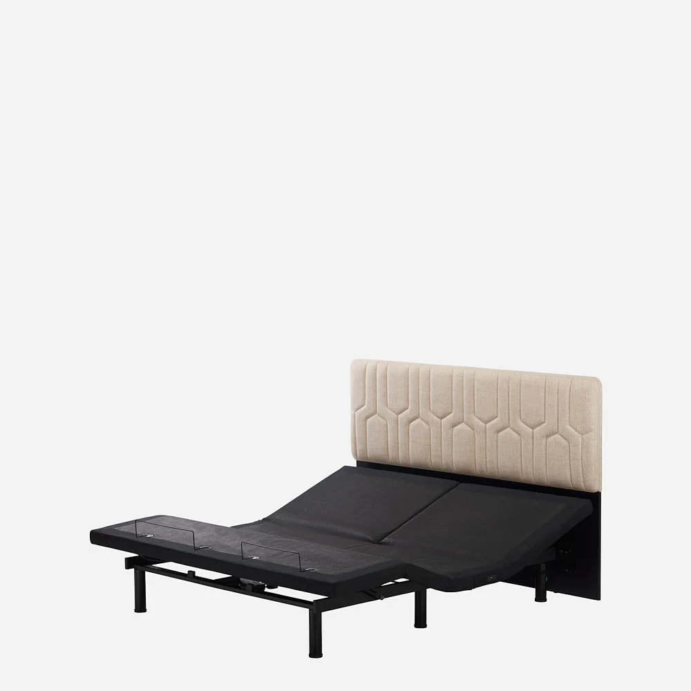 Wave Twin Adjustable Bed with Split Quboid mattress Individual Headside Control & 2 Fitted Bedsheets - Image 9