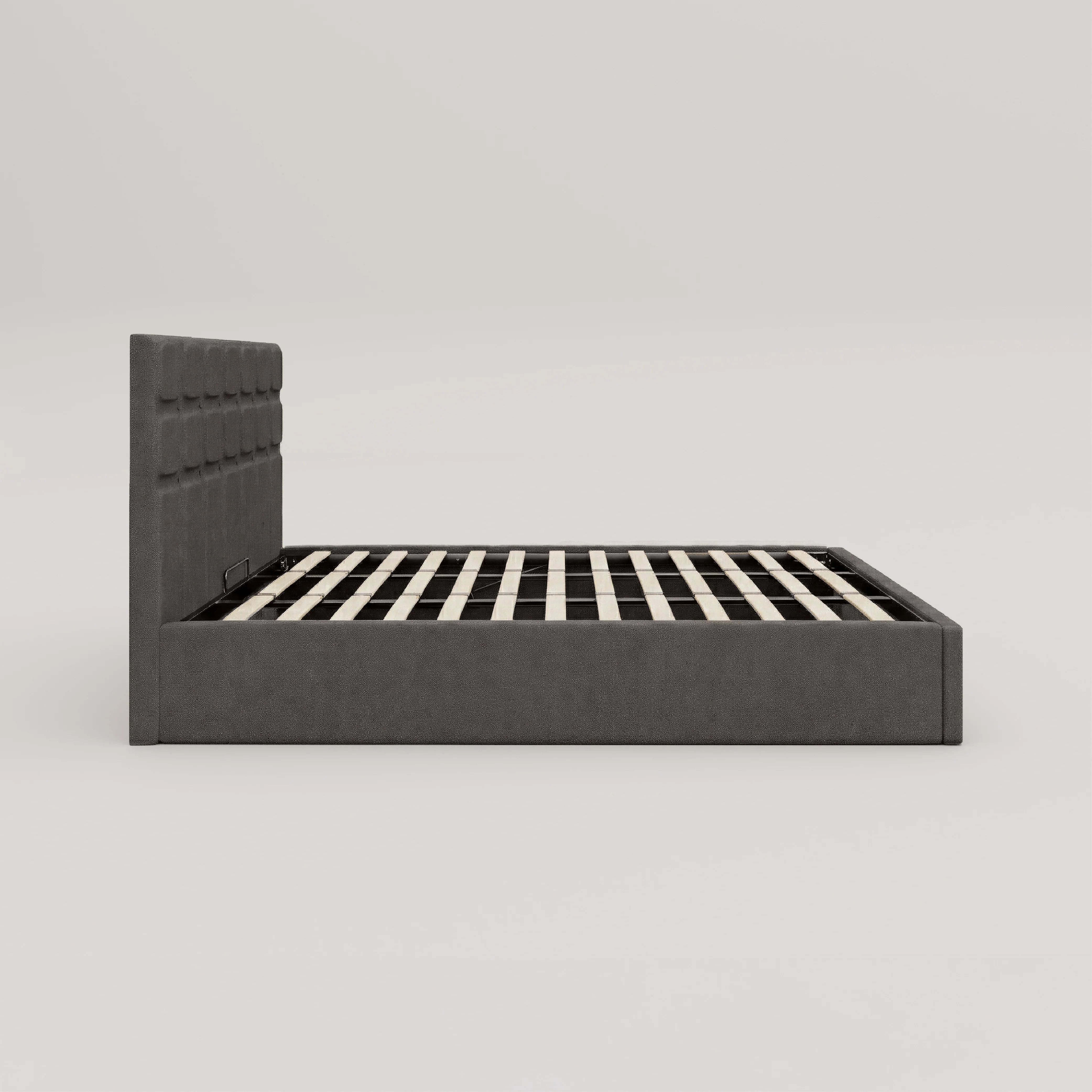 Zuri Hydraulic Upholstered Bed with Storage - Moonmist Grey - Image 6